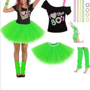 80s costume ONLY COMES WITH: 80s shirt and Tutu